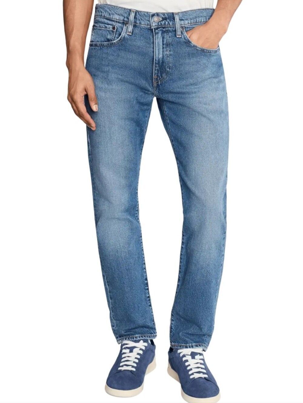 Levis Premium Mens Light Wash Blue 502 Tapered Jeans Size 32x32